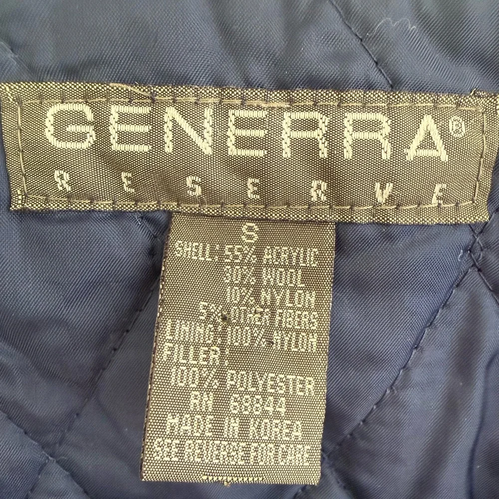 Vintage 90s Generra Reserve Wool Blend Blue & White Plaid Gorpcore Grunge Vest